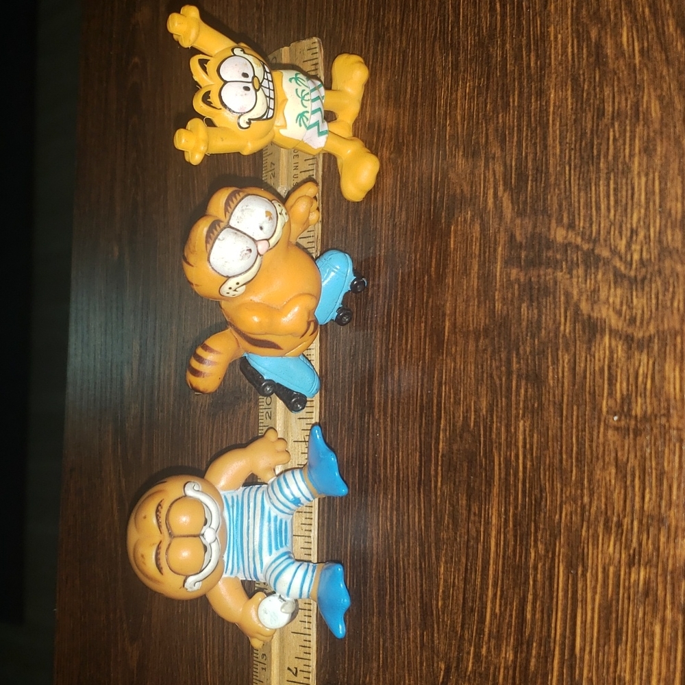 Vintage Lot of 3 Garfield figurines